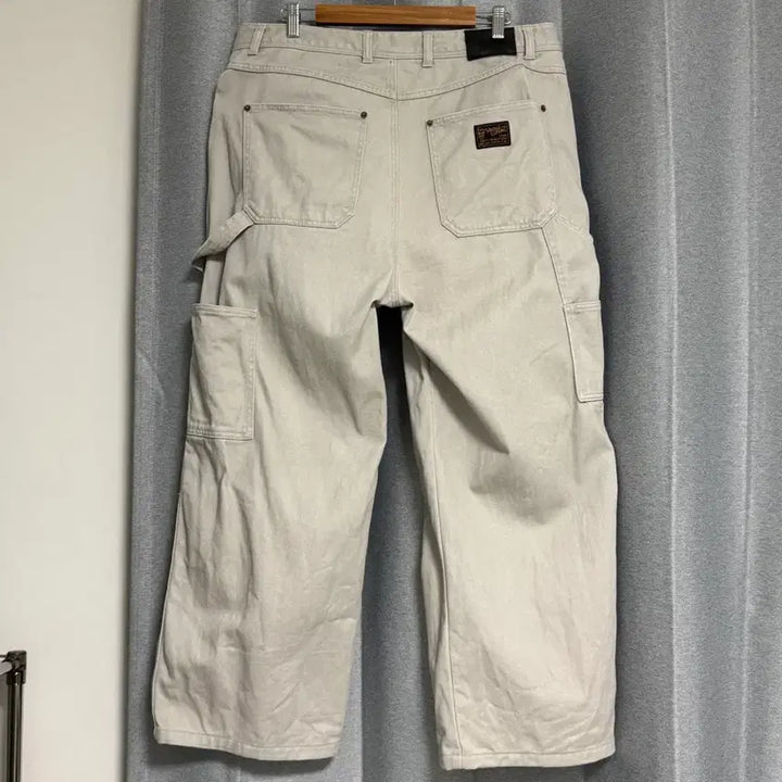 [BUNJANG] McWoodgun Carpenter Wide Denim Pants Ivory XL / 36 맥우드건 아이보리 카펜터 와이드 데님 팬츠 XL 바지