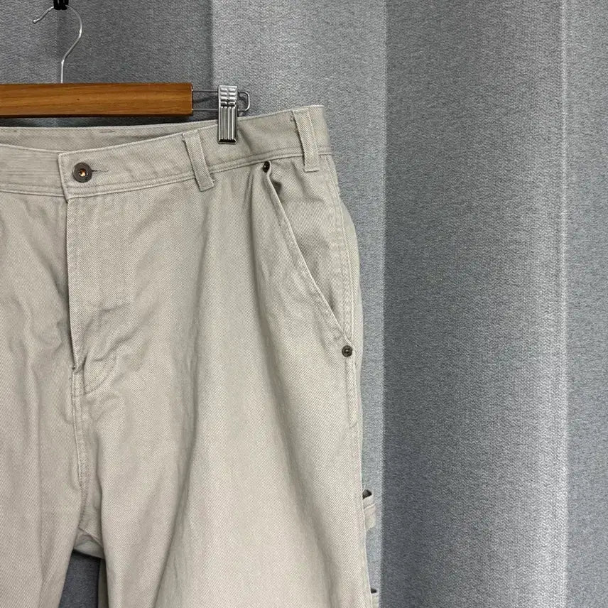 [BUNJANG] McWoodgun Carpenter Wide Denim Pants Ivory XL / 36 맥우드건 아이보리 카펜터 와이드 데님 팬츠 XL 바지