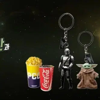 [BUNJANG] Star Wars The Mandalorian Grogu Mega Box Combo with Keychain and Popcorn Bucket / 스타워즈 만달로리안/그로구 메가박스 콤보 (키링. 팝콘통)