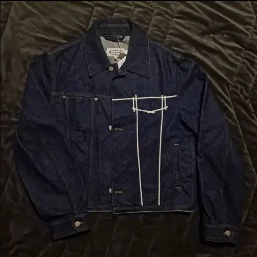 [BUNJANG] Maison Margiela Detroit Taping Denim Jacket / 메종마르지엘라 디트로이트 테이핑 데님자켓
