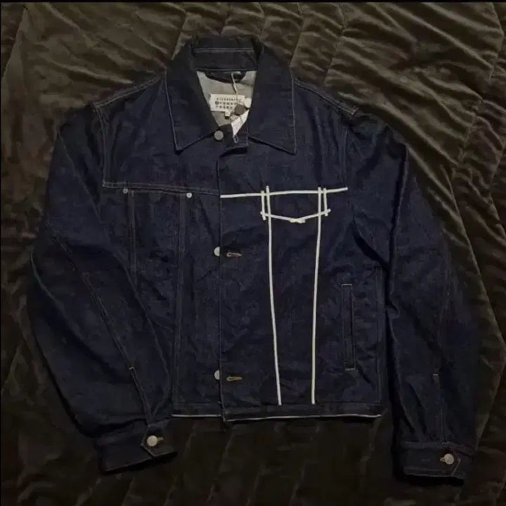 [BUNJANG] Maison Margiela Detroit Taping Denim Jacket / 메종마르지엘라 디트로이트 테이핑 데님자켓