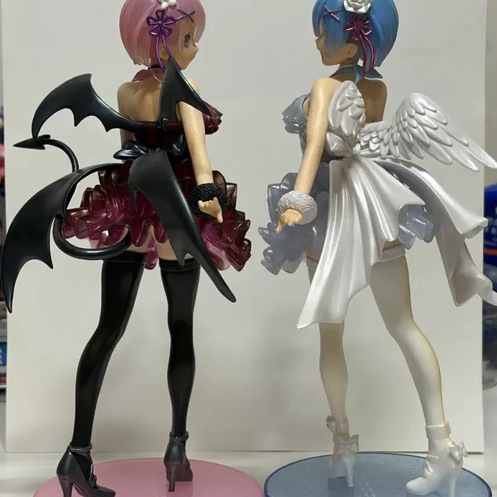 [BUNJANG] Re:Zero Rem &amp; Ram Angel/Demon Figure Bundle Set / 리제로 렘,람 천사악마 피규어 세트 일괄판매
