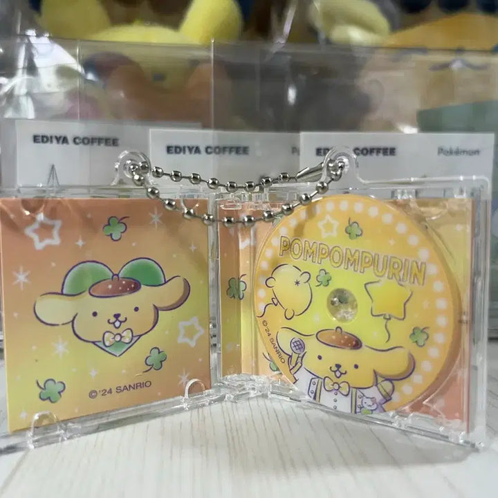 [BUNJANG] Sanrio Pompompurin Random CD Case Keychain (Opened, Displayed) / 산리오 랜덤 CD케이스 키링 폼폼푸린 판매 / 개봉품 / 전시품
