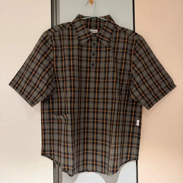 [BUNJANG] Safarispot Pocket Check Half Shirt Brown / 사파리스팟 포켓 체크 하프 셔츠 브라운