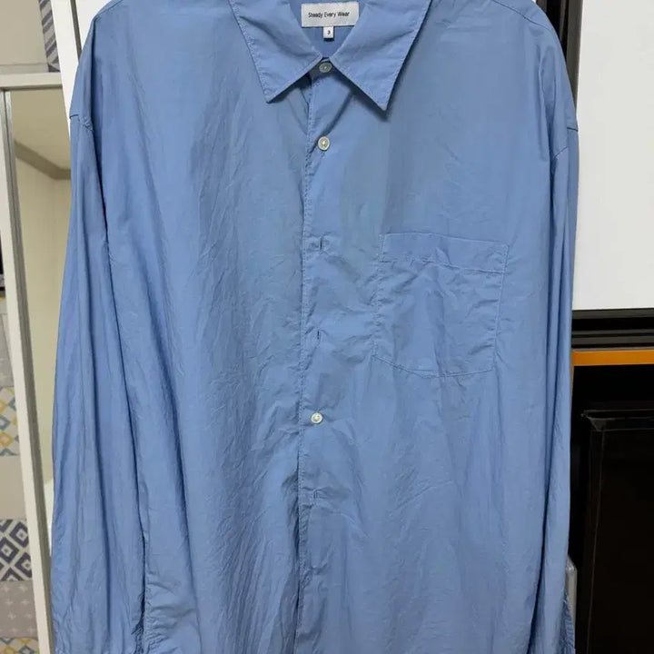 [BUNJANG] Steadyeverywhere Light Relaxed Shirt Socks Blue / [3] 스테디에브리웨어 라이트 릴렉스트 셔츠 삭스블루