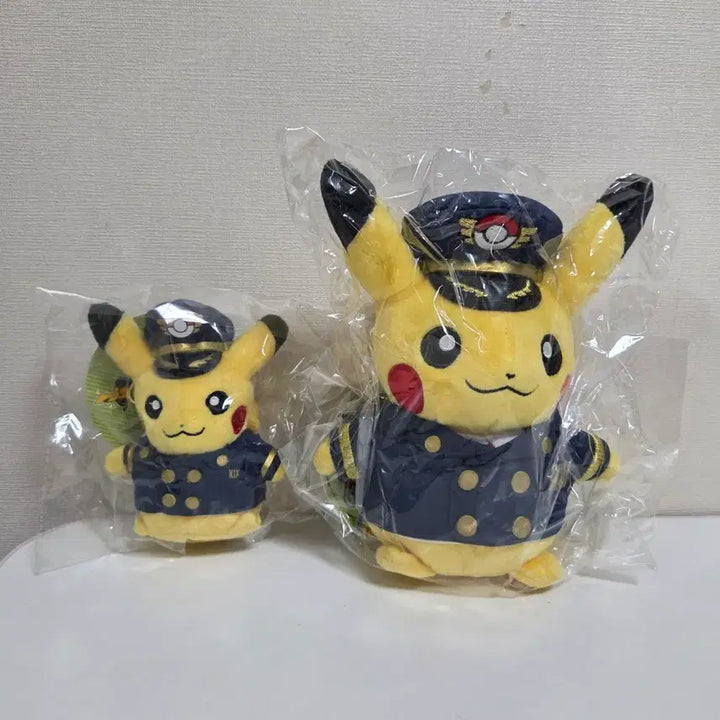 [BUNJANG] Pilot Captain Pikachu Medium Plush + Keychain Set / 미개봉 ㅡ 파일럿 기장 피카츄, 기장츄인형