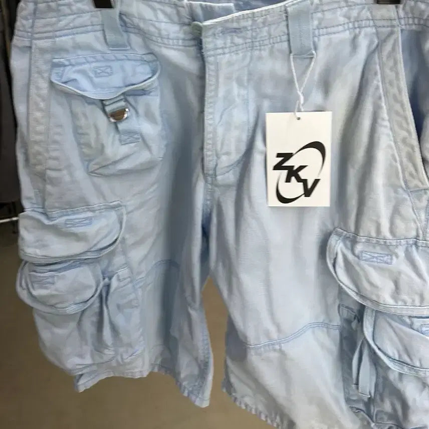 [BUNJANG] Vintage Kitsch Sky Blue Bermuda Shorts / 빈티지 키치 스카이블루 버뮤다 팬츠 뉴진스코어