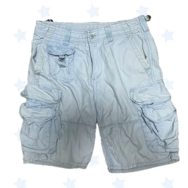 [BUNJANG] Vintage Kitsch Sky Blue Bermuda Shorts / 빈티지 키치 스카이블루 버뮤다 팬츠 뉴진스코어
