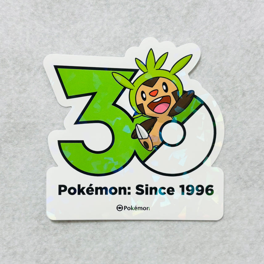 [BUNJANG] Pokemon 30th Anniversary Logo Sticker (Chespin) / 포켓몬스터 30주년 로고 스티커 (도치마론)