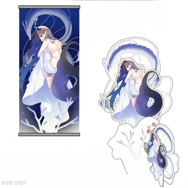 [BUNJANG] Stellive Airikanna Scroll Banner and Acrylic Stand Set / 스텔라이브 굿즈(아이리칸나 족자봉, 아크릴스탠드 세트)