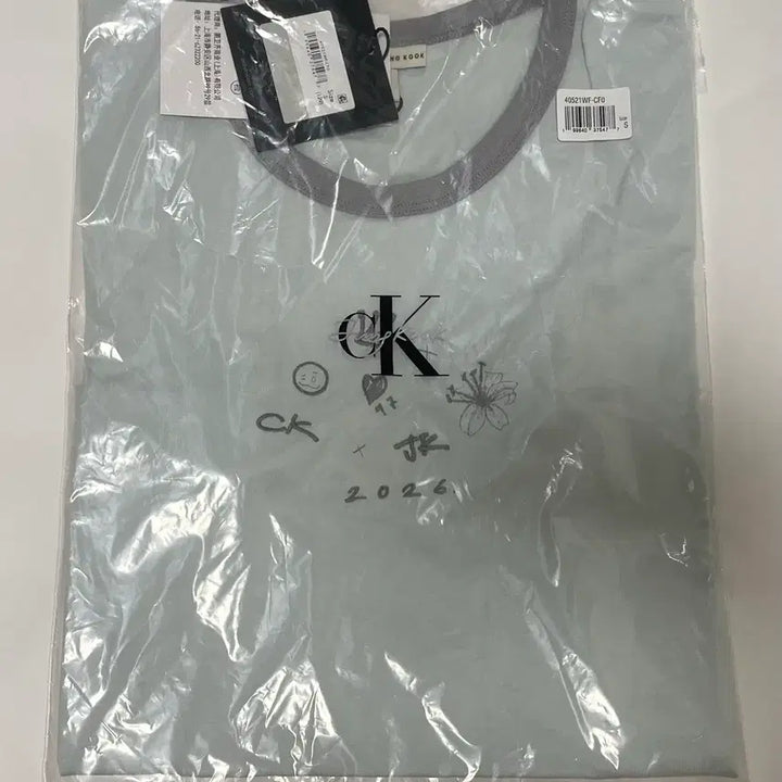 [SOLD OUT] CKJK 정국 캘빈클라인 콜라보 링거 베이비 반팔 S