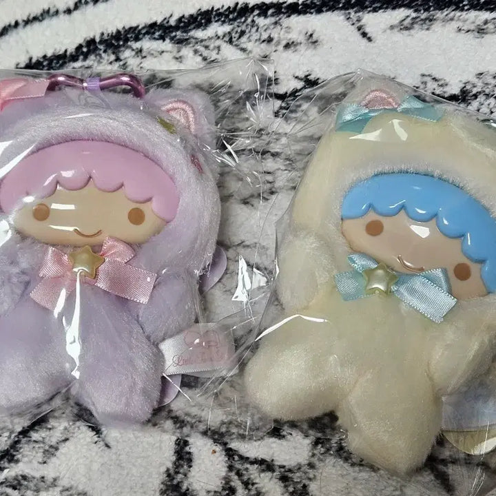 [BUNJANG] Little Twin Stars KikiLala 50th Anniversary Kigurumi Cat Plush Mascot Keychain / 미개봉 리틀트윈스타 키키라라 50주년 키구루미 고양이인형마스코트 키링