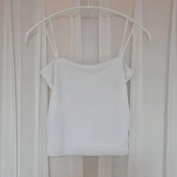 [BUNJANG] Hipnatic Self-Produced Two-Line Crop Tank Top Innerwear - White / 히프나틱 자체제작 두줄 크롭 나시 이너웨어 화이트