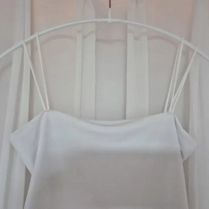 [BUNJANG] Hipnatic Self-Produced Two-Line Crop Tank Top Innerwear - White / 히프나틱 자체제작 두줄 크롭 나시 이너웨어 화이트