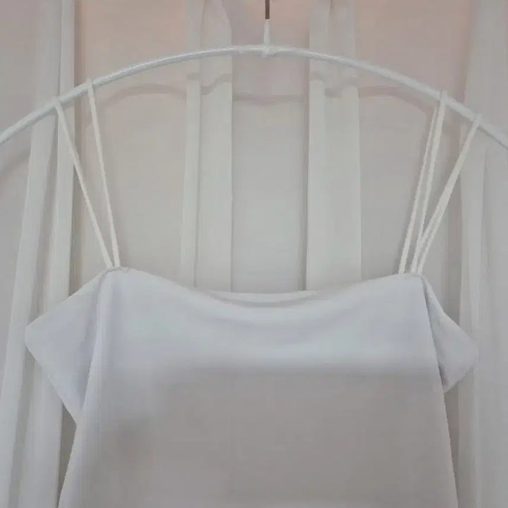 [BUNJANG] Hipnatic Self-Produced Two-Line Crop Tank Top Innerwear - White / 히프나틱 자체제작 두줄 크롭 나시 이너웨어 화이트