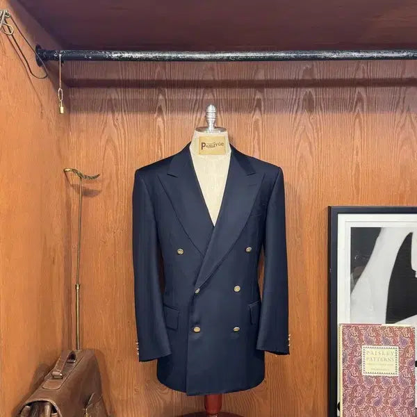 [BUNJANG] Burberry Chester Barry Gold Button Double-Breasted Jacket / 버버리 BY 체스터베리 금장 더블브레스티드 자켓 100