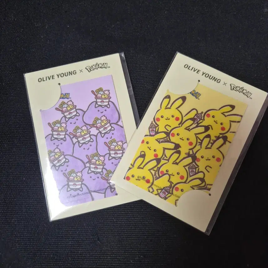 [BUNJANG] Pokemon Card Cover Sticker Pikachu + Ditto (Sealed) / [미개봉] 올리브영 딜라이트 포켓몬스터 카드 커버 스티커 피카츄 +메타몽
