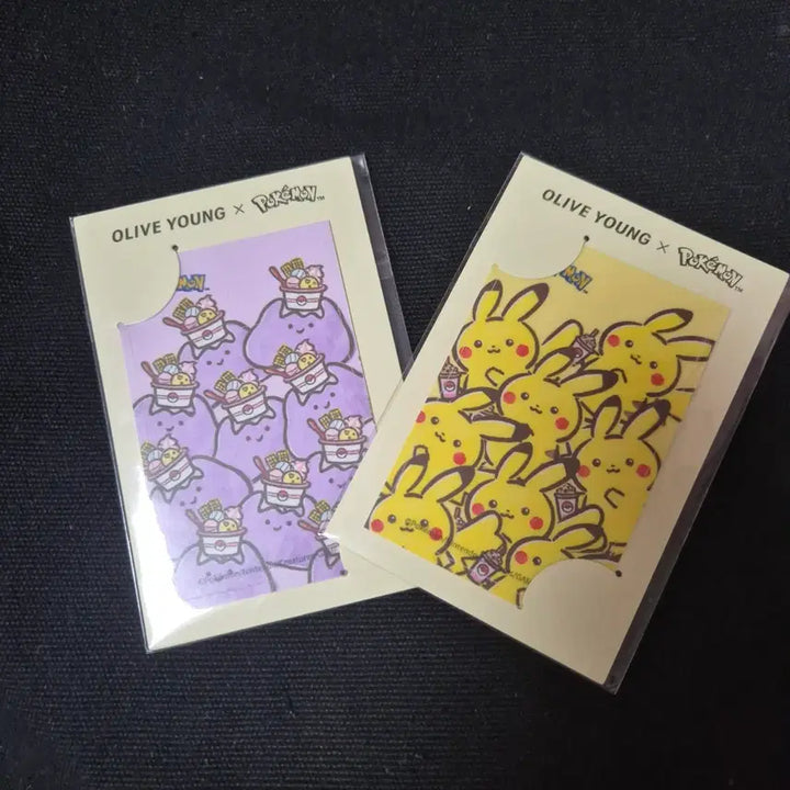 [BUNJANG] Pokemon Card Cover Sticker Pikachu + Ditto (Sealed) / [미개봉] 올리브영 딜라이트 포켓몬스터 카드 커버 스티커 피카츄 +메타몽