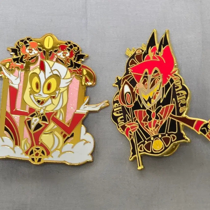 [BUNJANG] Hazbin Hotel Charlie Alastor Official Pins Bundle Set / [가격변동x] 해즈빈 호텔 찰리 알래스터 공식 핀 일괄 양도판매