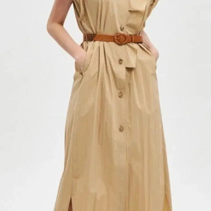 [BUNJANG] TIME Beige Shirt Dress / 거의새거) 타임 (TIME) 원피스 (드레스)