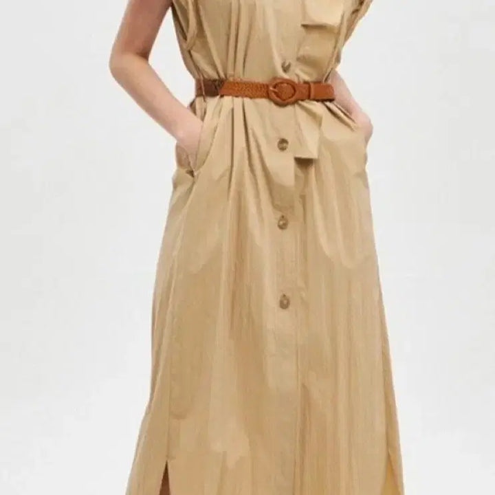 [BUNJANG] TIME Beige Shirt Dress / 거의새거) 타임 (TIME) 원피스 (드레스)