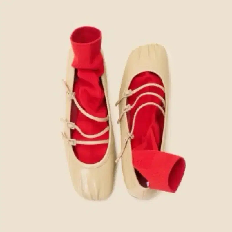 [BUNJANG] SUECOMMA BONNIE Mary Jane Flat Shoes Beige Leather / 240 슈콤마보니 메리제인 플랫슈즈