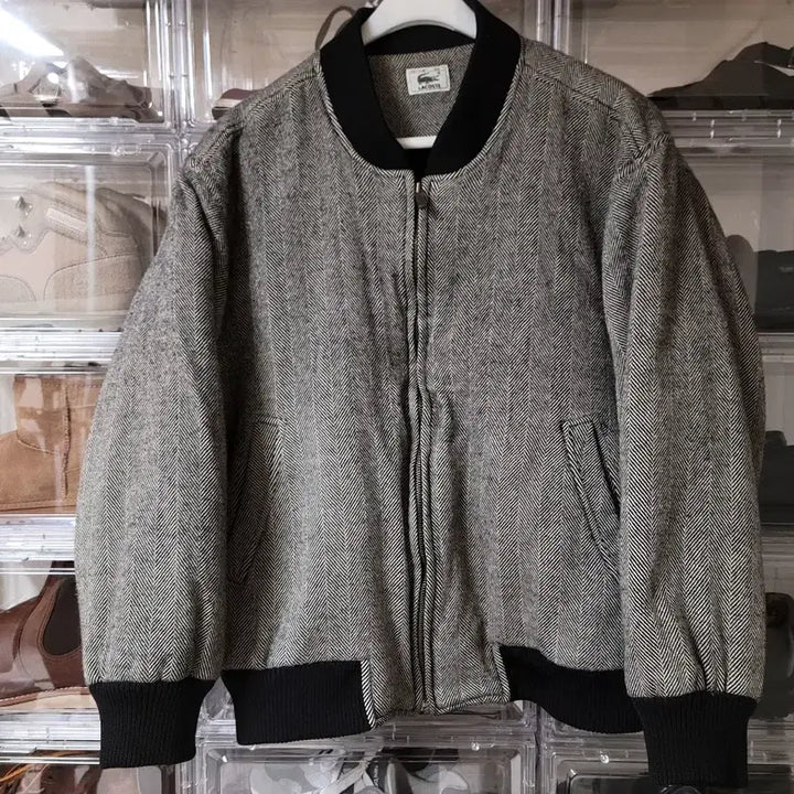 [BUNJANG] Lacoste Vintage Herringbone Blouson / [105] 빈티지 라코스테 헤링본 블루종