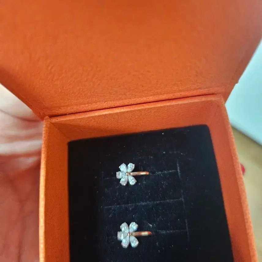 [BUNJANG] 14K Pink Gold Flower Earrings / 14k귀걸이 (새제품급)핑크골드