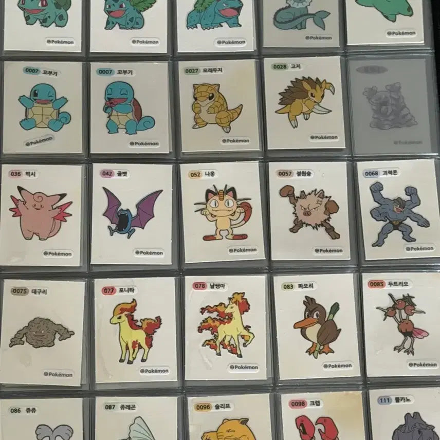 [BUNJANG] Pokemon 30th Anniversary Tteobusi Stickers / 포켓몬 띠부씰 30주년 파이어 라프라스 잉어킹 냐옹