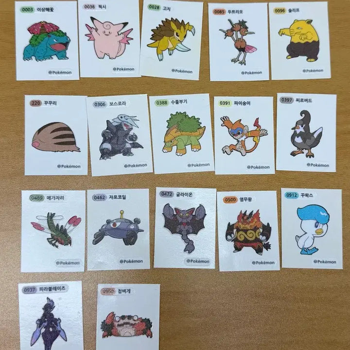 [BUNJANG] Pokemon 30th Anniversary Tteobusi Stickers / 포켓몬 띠부씰 30주년 파이어 라프라스 잉어킹 냐옹