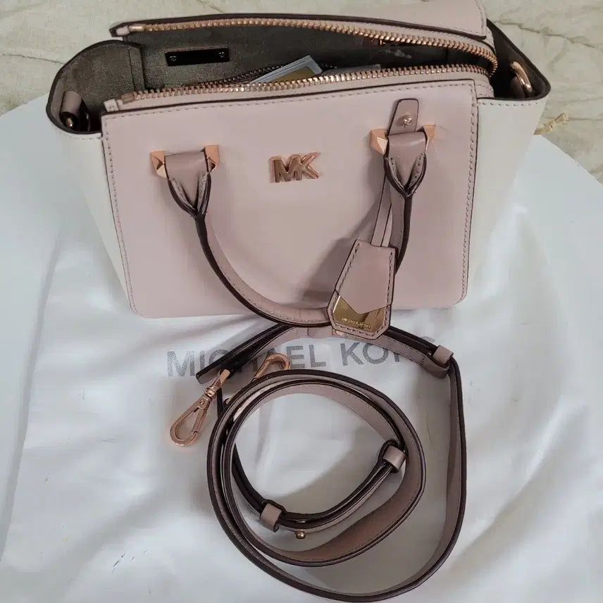 [BUNJANG] Michael Kors Pink Beige Mini Tote Bag / 마이클코어스 핑크 베이지 미니백