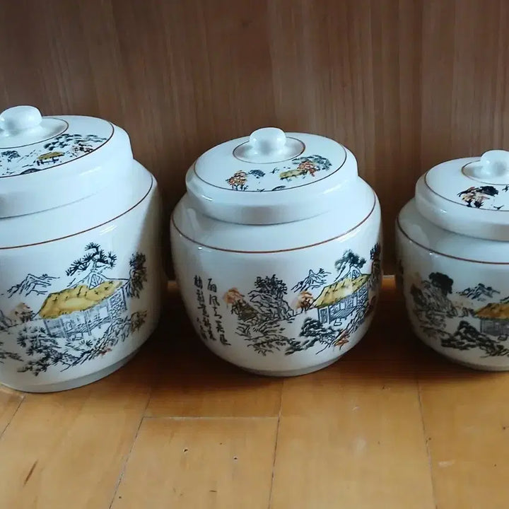 [BUNJANG] Landscape Painting Onggi Jar Set / 산수화 단지