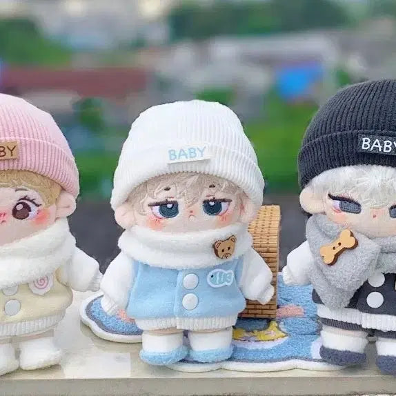 [BUNJANG] 10cm Doll Clothes Baseball Jumper Scarf Set / 10cm 인형옷 야옹캣옷장 야구점퍼 목도리세트 원가이하