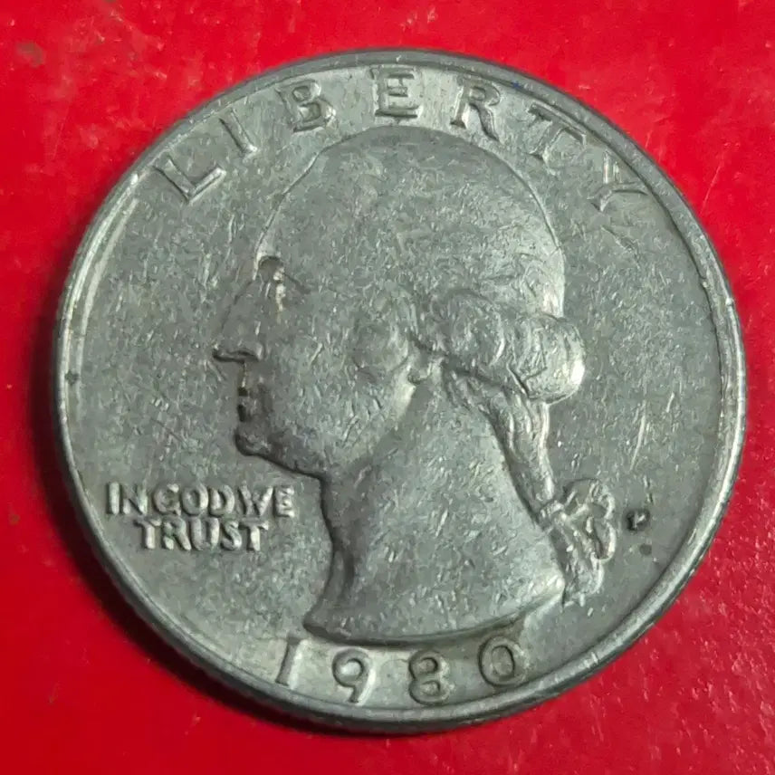 [BUNJANG] 1980 United States Quarter Dollar Coin / 1980 미국 쿼터달러 동전 M2866