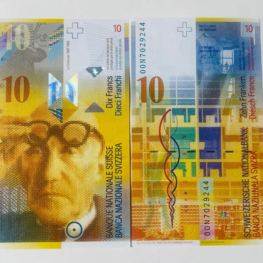 [BUNJANG] Swiss Old 10 Franc Banknote Unused / 스위스 구권 10프랑  완전미사용