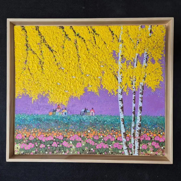 [BUNJANG] Suh Jung-Ae "Happy Time" (Size 10) Oil Painting with Certificate / 서정애 작가-행복한시간(10호)/보증서