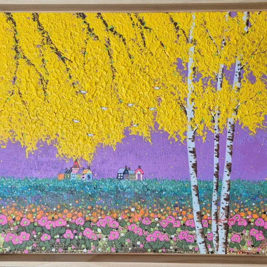 [BUNJANG] Suh Jung-Ae "Happy Time" (Size 10) Oil Painting with Certificate / 서정애 작가-행복한시간(10호)/보증서
