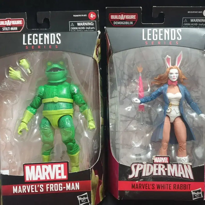 [BUNJANG] Marvel Legends Spider-Man Villains Frogman &amp; White Rabbit Figures (Opened, Authentic) / 마블레전드,스파이더맨,빌런,화이트래빗,프로그맨,개봉,정품