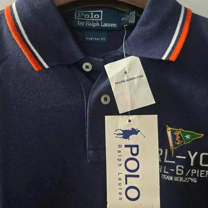[BUNJANG] Polo Ralph Lauren Custom Fit Navy Polo Shirt - Size S / (새상품)폴로 랄프로렌 네이비 카라티 S