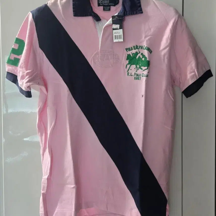 [BUNJANG] Polo Ralph Lauren Rugby T-Shirt Pink Size S / (새상품)폴로 랄프로렌 럭비 티셔츠 핑크 S