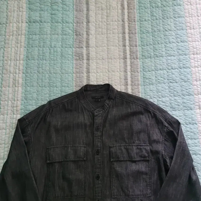 [BUNJANG] Jill Stuart New York Two Pocket Black Denim Overshirt / 질스튜어트 뉴욕 Jill stuart New York 흑청데님 오버셔츠