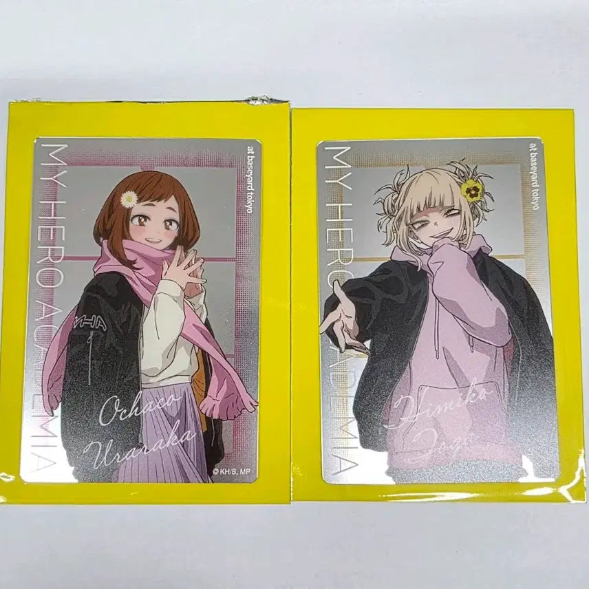 [BUNJANG] My Hero Academia Toga &amp; Ochaco Baseyard Random Metal Trading Card Set (2 Cards) / (2장세트)히로아카 나히아 토가,오챠코 베이스야드 랜덤 금속 트레이닝카드
