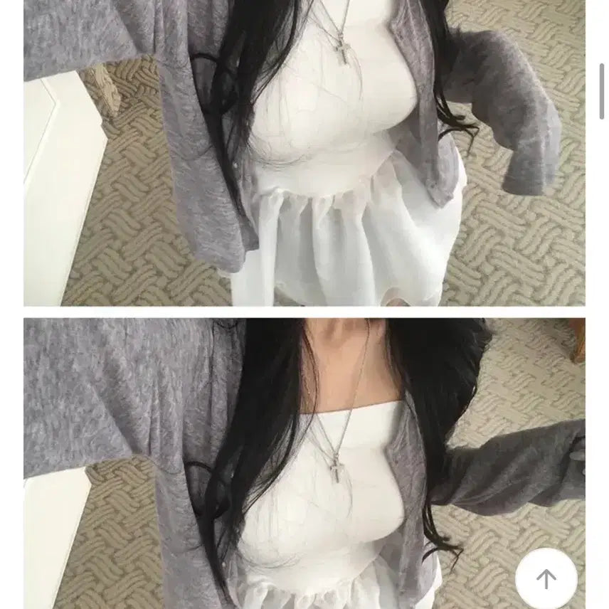[BUNJANG] Looks You Soft Inner Knit Loose Fit Cardigan / 새상품 룩스유 여리 이너 니트 루즈핏 가디건
