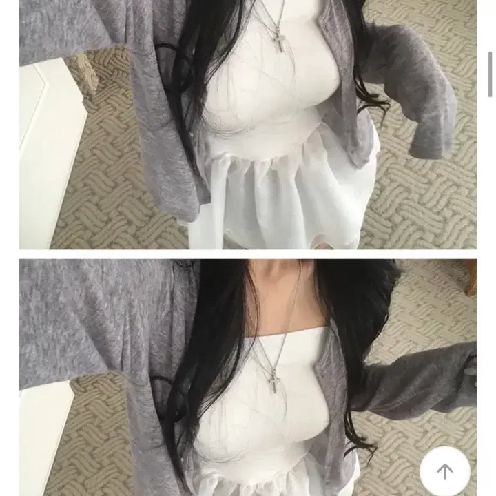 [BUNJANG] Looks You Soft Inner Knit Loose Fit Cardigan / 새상품 룩스유 여리 이너 니트 루즈핏 가디건