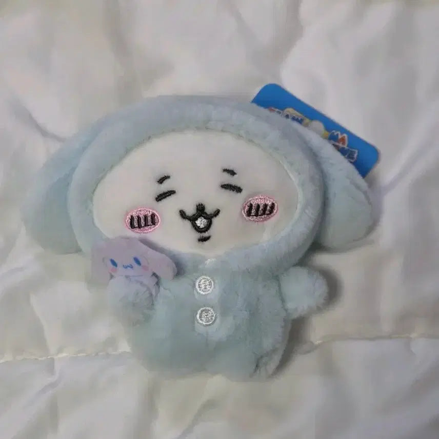 [BUNJANG] Chikawa Cinnamoroll Collaboration Plush Keychain - New / 먼작귀 시나모롤 치이카와 인형키링 새상품