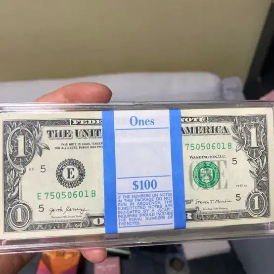 [BUNJANG] United States 2017 $1 Banknote Bundle (100 Notes) / 미국 2017년 1달러 지폐 100장 묶음