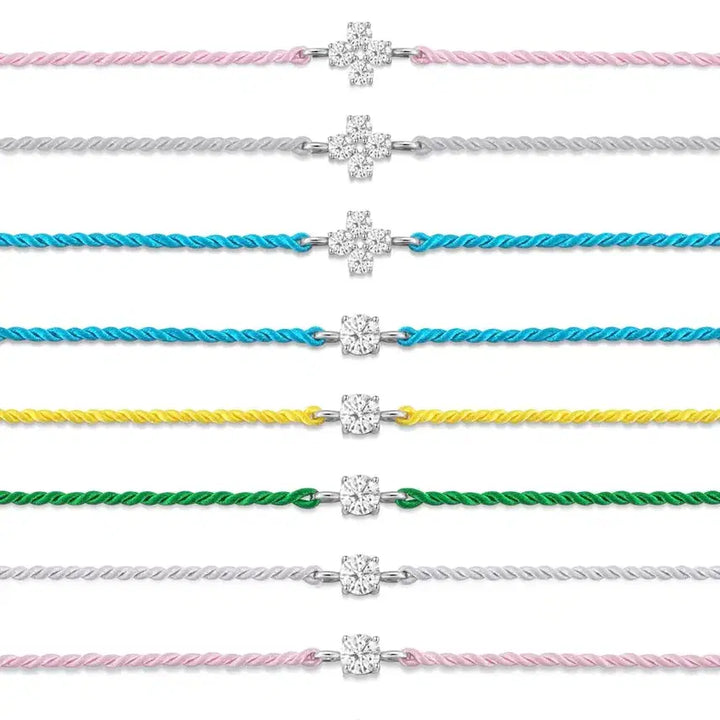 [BUNJANG] Ice Carat Silk Clover Bracelet (S) / 새상품) 아이스볼 팔찌 Ice carat silk bracelet