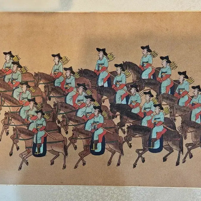 [BUNJANG] Seokcheon (Shin Chyak) Joseon Dynasty Cavalry Procession Ban-cha-do Painting / 조선시대기마행렬반차도