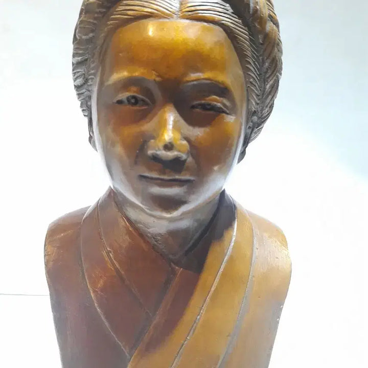 [BUNJANG] Brass Statue of Shin Saimdang Bust / 황동 신사임당 흉상
