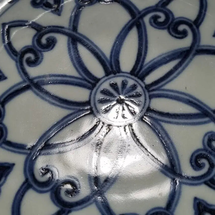 [BUNJANG] Ming Dynasty Yongle Period Blue and White Porcelain Large Bowl / 명대 청화 전지화훼문 세